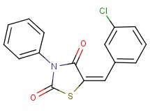 5-(3-chlorobenzylidene)-3-phenyl-1,3-thiazolidine-2,4-dione
