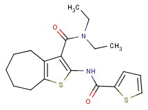 N,N-diethyl-2-[(2-thienylcarbonyl)amino]-5,6,7,8-tetrahydro-4H-cyclohepta[b]thiophene-3-carboxamide