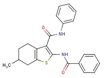 2-(benzoylamino)-6-methyl-N-phenyl-4,5,6,7-tetrahydro-1-benzothiophene-3-carboxamide