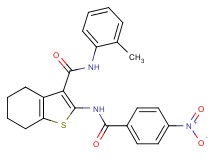 N-(2-methylphenyl)-2-[(4-nitrobenzoyl)amino]-4,5,6,7-tetrahydro-1-benzothiophene-3-carboxamide