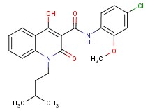 N-(4-chloro-2-methoxyphenyl)-4-hydroxy-1-(3-methylbutyl)-2-oxo-1,2-dihydro-3-quinolinecarboxamide