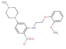 N-[2-(2-methoxyphenoxy)ethyl]-5-(4-methyl-1-piperazinyl)-2-nitroaniline