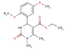 ethyl 4-(2,5-dimethoxyphenyl)-1,6-dimethyl-2-oxo-1,2,3,4-tetrahydro-5-pyrimidinecarboxylate