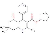 cyclopentyl 2,7,7-trimethyl-5-oxo-4-(4-pyridinyl)-1,4,5,6,7,8-hexahydro-3-quinolinecarboxylate