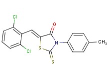 5-(2,6-dichlorobenzylidene)-3-(4-methylphenyl)-2-thioxo-1,3-thiazolidin-4-one