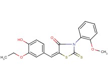 5-(3-ethoxy-4-hydroxybenzylidene)-3-(2-methoxyphenyl)-2-thioxo-1,3-thiazolidin-4-one