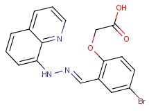 {4-bromo-2-[2-(8-quinolinyl)carbonohydrazonoyl]phenoxy}acetic acid