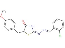 2-chlorobenzaldehyde [5-(4-methoxybenzyl)-4-oxo-1,3-thiazolidin-2-ylidene]hydrazone