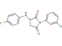 1-(3-chlorophenyl)-3-[(4-fluorophenyl)amino]-2,5-pyrrolidinedione