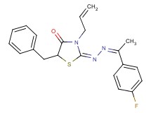 3-allyl-5-benzyl-1,3-thiazolidine-2,4-dione 2-{[1-(4-fluorophenyl)ethylidene]hydrazone}