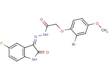 2-(2-bromo-4-methoxyphenoxy)-N'-(5-fluoro-2-oxo-1,2-dihydro-3H-indol-3-ylidene)acetohydrazide