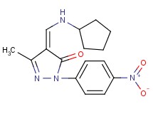 4-[(cyclopentylamino)methylene]-5-methyl-2-(4-nitrophenyl)-2,4-dihydro-3H-pyrazol-3-one