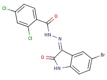 N'-(5-bromo-2-oxo-1,2-dihydro-3H-indol-3-ylidene)-2,4-dichlorobenzohydrazide