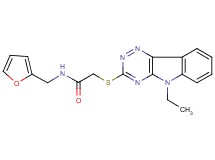 2-[(5-ethyl-5H-[1,2,4]triazino[5,6-b]indol-3-yl)thio]-N-(2-furylmethyl)acetamide