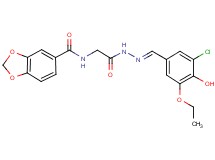 N-{2-[2-(3-chloro-5-ethoxy-4-hydroxybenzylidene)hydrazino]-2-oxoethyl}-1,3-benzodioxole-5-carboxamide