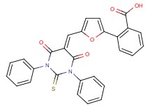 2-{5-[(4,6-dioxo-1,3-diphenyl-2-thioxotetrahydro-5(2H)-pyrimidinylidene)methyl]-2-furyl}benzoic acid