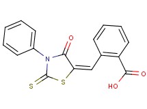 2-[(4-oxo-3-phenyl-2-thioxo-1,3-thiazolidin-5-ylidene)methyl]benzoic acid