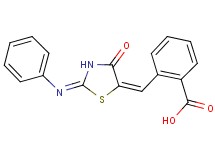 2-{[4-oxo-2-(phenylimino)-1,3-thiazolidin-5-ylidene]methyl}benzoic acid