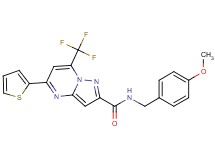 N-(4-methoxybenzyl)-5-(2-thienyl)-7-(trifluoromethyl)pyrazolo[1,5-a]pyrimidine-2-carboxamide
