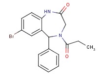 7-bromo-5-phenyl-4-propionyl-1,3,4,5-tetrahydro-2H-1,4-benzodiazepin-2-one