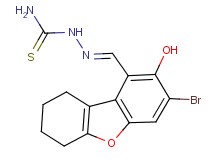 3-bromo-2-hydroxy-6,7,8,9-tetrahydrodibenzo[b,d]furan-1-carbaldehyde thiosemicarbazone