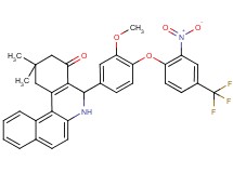 5-{3-methoxy-4-[2-nitro-4-(trifluoromethyl)phenoxy]phenyl}-2,2-dimethyl-2,3,5,6-tetrahydrobenzo[a]phenanthridin-4(1H)-one