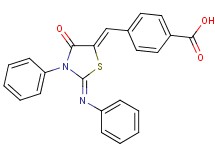 4-{[4-oxo-3-phenyl-2-(phenylimino)-1,3-thiazolidin-5-ylidene]methyl}benzoic acid