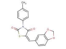 5-(1,3-benzodioxol-5-ylmethylene)-3-(4-methylphenyl)-1,3-thiazolidine-2,4-dione