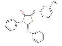 5-[(6-methyl-2-pyridinyl)methylene]-3-phenyl-2-(phenylimino)-1,3-thiazolidin-4-one