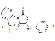 3-[(4-fluorophenyl)amino]-1-[2-(trifluoromethyl)phenyl]-2,5-pyrrolidinedione