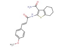 2-{[3-(4-methoxyphenyl)acryloyl]amino}-4,5,6,7-tetrahydro-1-benzothiophene-3-carboxamide
