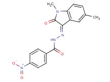 N'-(1,5-dimethyl-2-oxo-1,2-dihydro-3H-indol-3-ylidene)-4-nitrobenzohydrazide