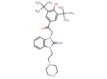 1-(3,5-di-tert-butyl-4-hydroxyphenyl)-2-{2-imino-3-[2-(4-morpholinyl)ethyl]-2,3-dihydro-1H-benzimidazol-1-yl}ethanone hydrobromide