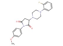 3-[4-(2-fluorophenyl)-1-piperazinyl]-1-(4-methoxyphenyl)-2,5-pyrrolidinedione