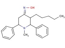 1-methyl-3-pentyl-2,6-diphenyl-4-piperidinone oxime