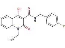 1-ethyl-N-(4-fluorobenzyl)-4-hydroxy-2-oxo-1,2-dihydro-3-quinolinecarboxamide