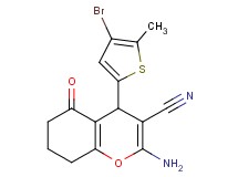 2-amino-4-(4-bromo-5-methyl-2-thienyl)-5-oxo-5,6,7,8-tetrahydro-4H-chromene-3-carbonitrile