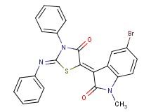 5-bromo-1-methyl-3-[4-oxo-3-phenyl-2-(phenylimino)-1,3-thiazolidin-5-ylidene]-1,3-dihydro-2H-indol-2-one