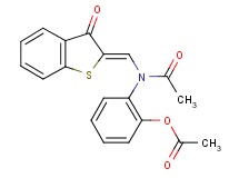 2-{acetyl[(3-oxo-1-benzothien-2(3H)-ylidene)methyl]amino}phenyl acetate