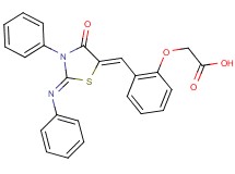 (2-{[4-oxo-3-phenyl-2-(phenylimino)-1,3-thiazolidin-5-ylidene]methyl}phenoxy)acetic acid