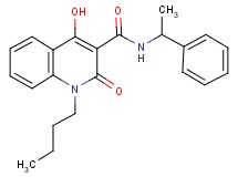 1-butyl-4-hydroxy-2-oxo-N-(1-phenylethyl)-1,2-dihydro-3-quinolinecarboxamide