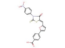 4-(5-{[3-(4-nitrophenyl)-4-oxo-2-thioxo-1,3-thiazolidin-5-ylidene]methyl}-2-furyl)benzoic acid