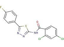 2,4-dichloro-N-[5-(4-fluorophenyl)-1,3,4-thiadiazol-2-yl]benzamide