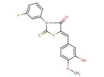 3-(3-fluorophenyl)-5-(3-hydroxy-4-methoxybenzylidene)-2-thioxo-1,3-thiazolidin-4-one