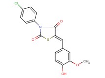 3-(4-chlorophenyl)-5-(4-hydroxy-3-methoxybenzylidene)-1,3-thiazolidine-2,4-dione