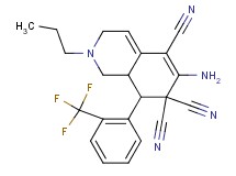 6-amino-2-propyl-8-[2-(trifluoromethyl)phenyl]-2,3,8,8a-tetrahydro-5,7,7(1H)-isoquinolinetricarbonitrile - ethanol (1:1)