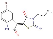 3-(3-allyl-2-imino-4-oxo-1,3-thiazolidin-5-ylidene)-5-bromo-1,3-dihydro-2H-indol-2-one