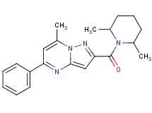 2-[(2,6-dimethyl-1-piperidinyl)carbonyl]-7-methyl-5-phenylpyrazolo[1,5-a]pyrimidine