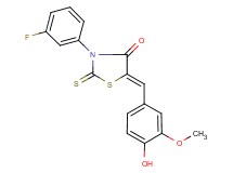 3-(3-fluorophenyl)-5-(4-hydroxy-3-methoxybenzylidene)-2-thioxo-1,3-thiazolidin-4-one