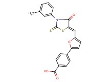 4-(5-{[3-(3-methylphenyl)-4-oxo-2-thioxo-1,3-thiazolidin-5-ylidene]methyl}-2-furyl)benzoic acid
